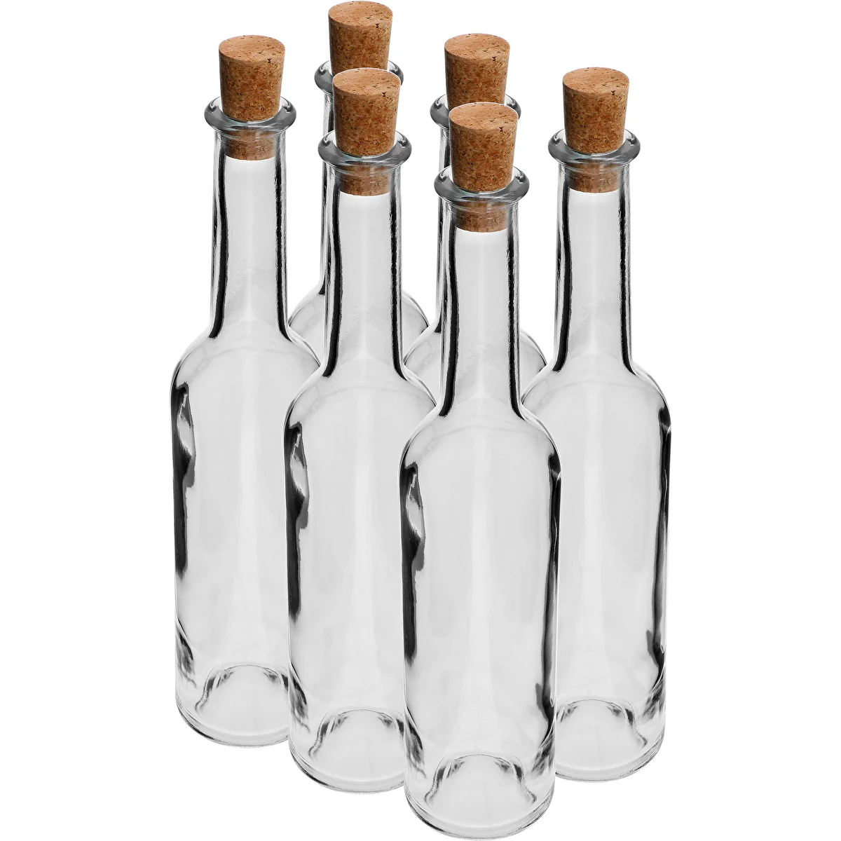 Likööripudel 350 ml, 6 pudelit + 6 korki