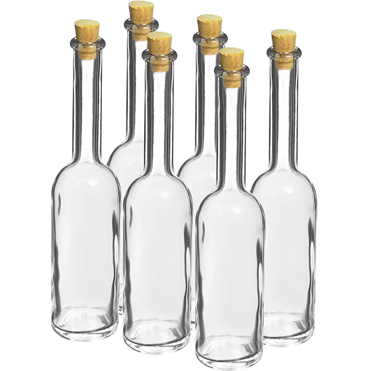 Likööripudel 100 ml, 6 tk + 6 korke