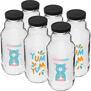 330 ml twist-off pudel fi43 keeratava korgi ja värvilise trükiga - 6 tk – photo 2