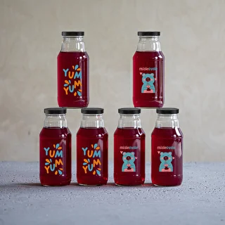 330 ml twist-off pudel fi43 keeratava korgi ja värvilise trükiga - 6 tk – photo 8