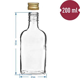 Likööripudel taskupudel, kruvikorgiga, 200 ml, 10 tk – photo 6