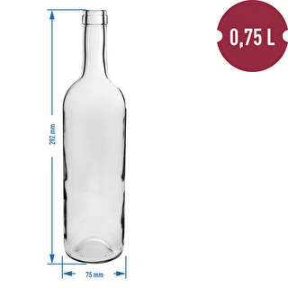 Valgest klaasist veinipudel 0,75 l - termokilepakk 8 tk. – photo 3