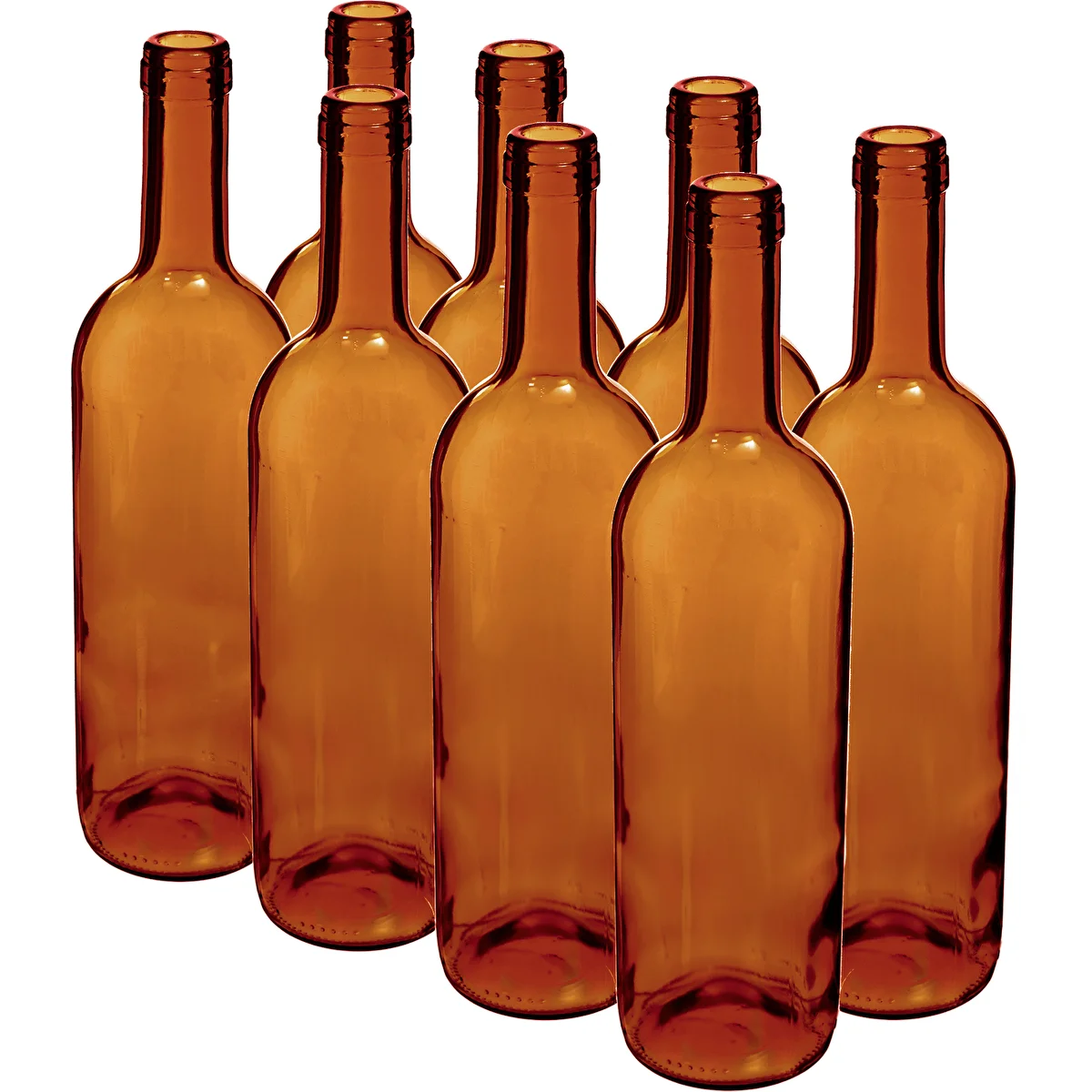 Veinipudel 750 ml pruun - kiletatud pakk 8 tk