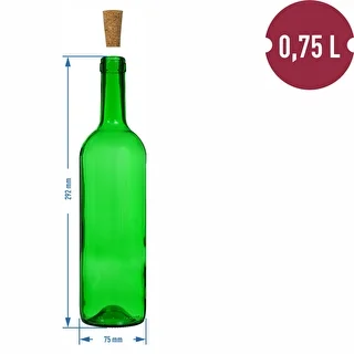 Veinipudel 0,75 L roheline - kiles pakk 8 tk. – photo 6