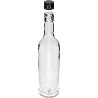 Pudel 500 ml, saleda kujuga, musta kruvikorgiga, viina jaoks, 6 tk. – photo 4