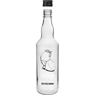 500 ml pudel keeratava korgiga, trükiga „Cytrynówka”, 1 tk – photo 2