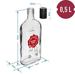 500 ml pudel keeratava korgiga, trükiga „Wyborny Trunek”, 1 tk – photo 6