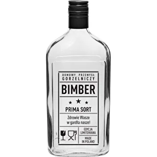 Taskupudel 500 ml keeratava korgiga, trükiga „Bimber PRL”, 1 tk. – photo 1