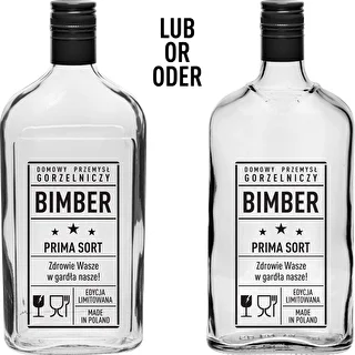 Taskupudel 500 ml keeratava korgiga, trükiga „Bimber PRL”, 1 tk. – photo 2