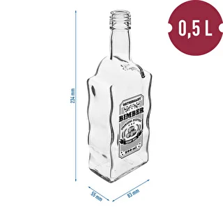Pudel Klasztorna 500 ml keeratava korgiga, trükiga „Bimber”, 1 tk. – photo 5