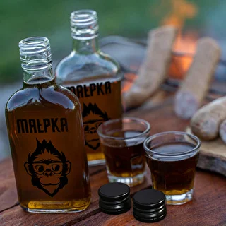 Taskuplasku klaaspudel 200 ml, kruvikorgiga, trükiga „Ahv”, 1 tk – photo 6