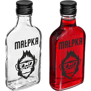Taskuplasku klaaspudel 200 ml, kruvikorgiga, trükiga „Ahv”, 1 tk – photo 2