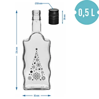 Klasztorna pudel 500 ml keeratava korgiga, trükiga „Jõulukuusk", 1 tk. – photo 5