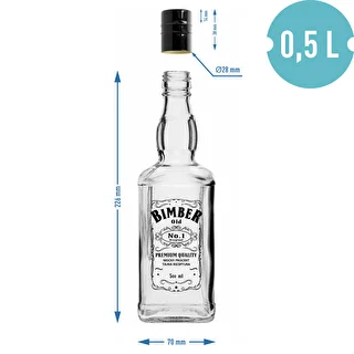 Daniels 500 ml pudel keeratava korgiga, trükiga „Bimber OLD”, 1 tk – photo 6