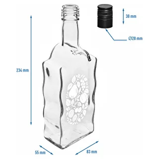 Klasztorna pudel 500 ml keeratava korgiga ja trükiga „Puuviljad”, muster 1 – photo 5