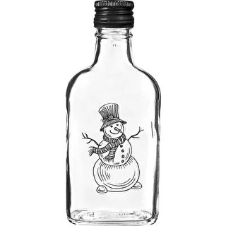 Plaskupudel 200 ml keeratava korgiga, trükiga „Lumememm”, 1 tk.