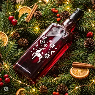 Tynktura pudel, 500 ml, korgiga – jõulupõder – photo 6