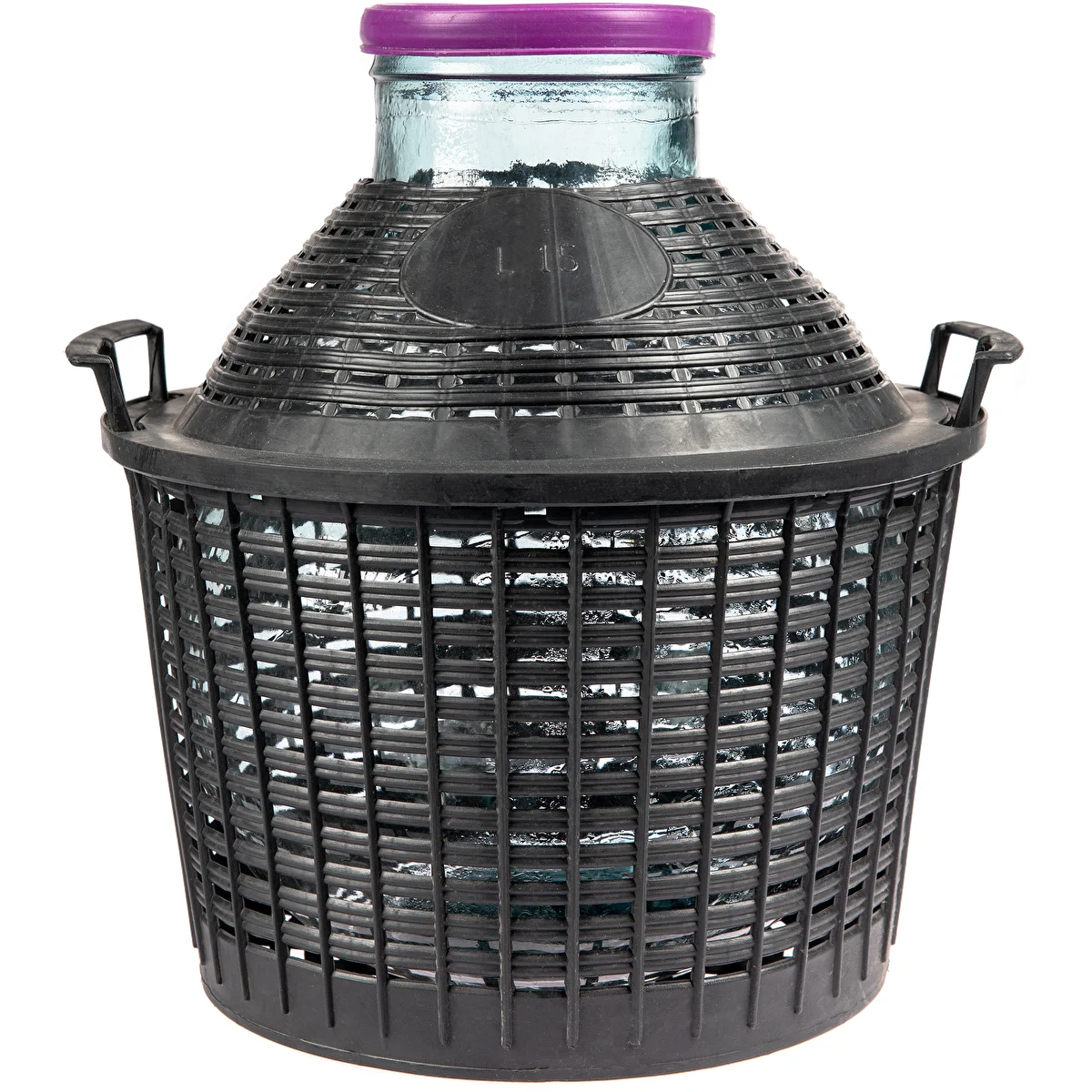 15 L laiakaelaline veinidamadžaan plastkorvis