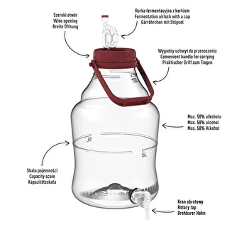 10 L veiniballoon käepideme ja kraaniga – photo 5