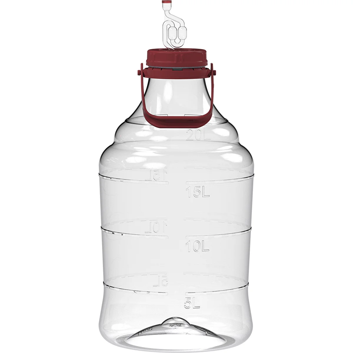 Kerge, purunemiskindel veinipalloon kandekäepidemega, 20 L
