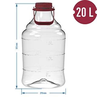 Kerge, purunemiskindel veinipalloon kandekäepidemega, 20 L – photo 6