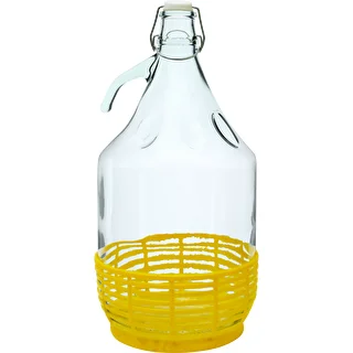 Dama klaasballoon 5 L - plastikkorv, traatsulgur – photo 1