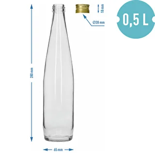 Klubipudel 500 ml kuldse keeratava korgiga, komplektis 6 tk. – photo 7