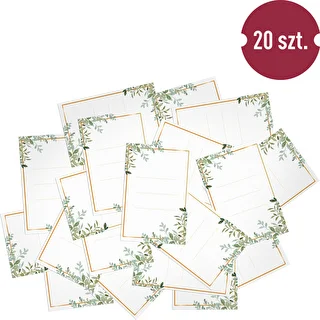 Iseliimuvad etiketid 60 × 90 mm pudelitele, purkidele, kingitustele, taimemustriga - 20 tk – photo 3