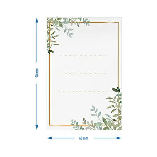 Iseliimuvad etiketid 60 × 90 mm pudelitele, purkidele, kingitustele, taimemustriga - 20 tk – photo 4