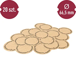 Ümmargused etiketid Ø 66,5 mm kaantele/purkidele - 20 tk – photo 3
