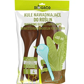 Taimede kastmiskuulid, läbipaistvad merevaigutooni, 400 ml, 4 tk. – photo 3