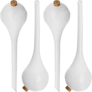 Taimede kastmispallid, valged poolläbipaistvad korgiga, 400 ml, 4 tk. – photo 1