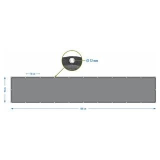 Varjutusvõrk (80%, 140 g/m2) 0,9x5 m, grafiitne – photo 7