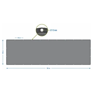 Varjutusvõrk (80%, 140 g/m2) 1,5 x 5 m, grafiitne – photo 7