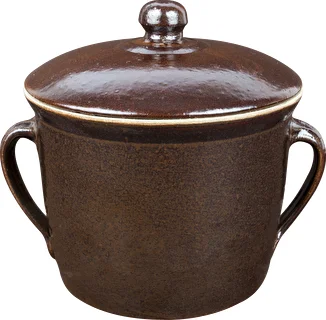 Kivikeraamika - 1,8 l sirge pott kaanega – photo 1