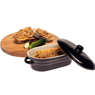 Kivikeraamika - pott searasva jaoks, piklik, kaanega, 0,75 L – photo 3