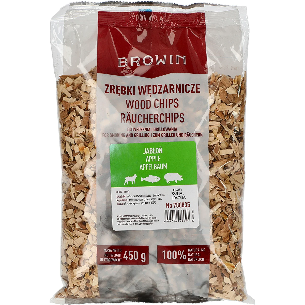 Õunapuu suitsu-/grillilaastud, 450 g, kl. 8