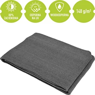 Varjutusvõrk (80%, 140 g/m2) 0,9x5 m, grafiitne – photo 5