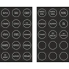 Isekleepuvad etiketid vürtsidele, ümmargused, mustad – 30 tk - 6 
