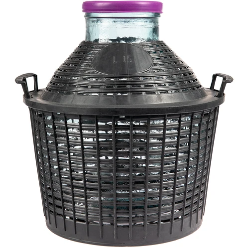 15 L laiakaelaline veinidamadžaan plastkorvis