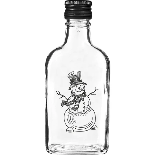 200 ml pudel keeratava korgiga, trükk: jõuluteemaline lumememm, 6 tk.