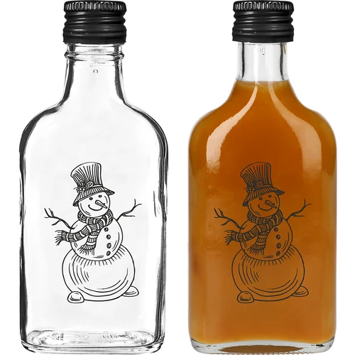 Plaskupudel 200 ml keeratava korgiga, trükiga „Lumememm”, 1 tk. - 2