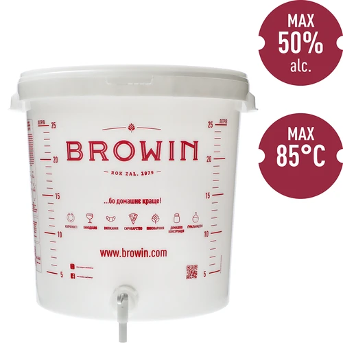 30 L kääritusnõu kaane, kraani ja käärlukuga UA - 6