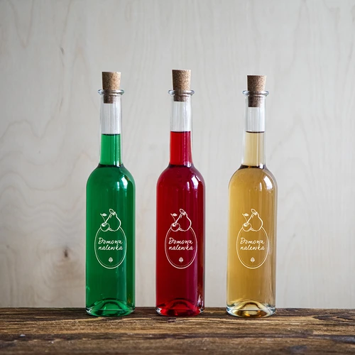 350 ml pudel korgiga, trükiga "Kodune liköör" - 10