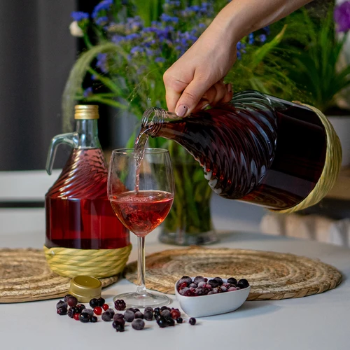 Dama damadžaan 2 l punutud ümbrisega, keeratava korgiga - 5