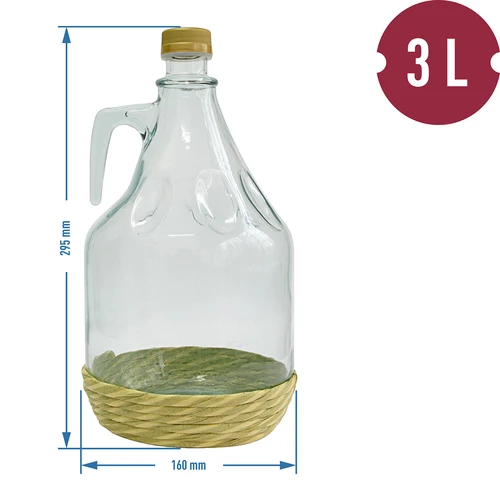 Dama damadžaan 3 l punutiskattega, keeratava korgiga - 2