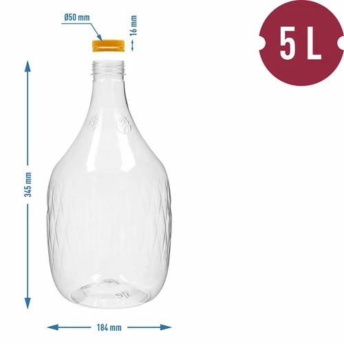 Dama damadžaan 5 l PET, keeratava korgiga - 4