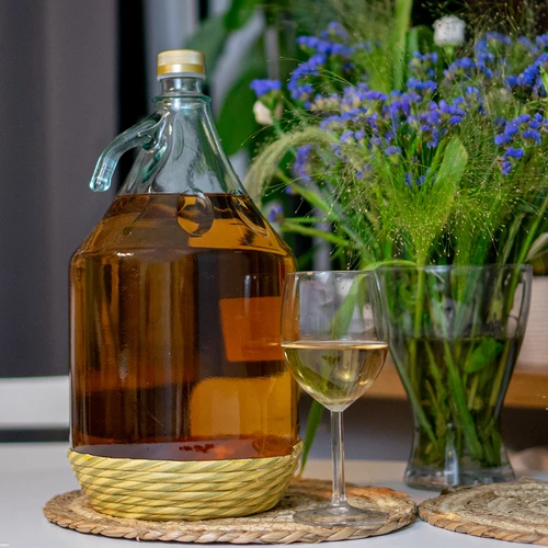 Dama damadžaan 5L punutud korviga, keeratava korgiga - 4