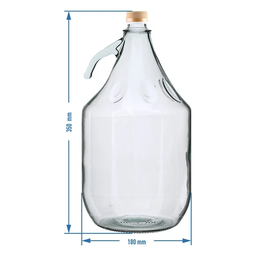 Damadžaan 5 L Dama kruvikorgiga - ilma korvita - 4