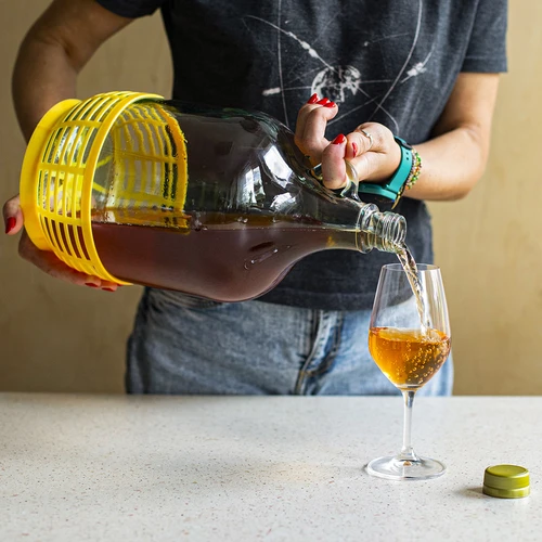 Damadžaan 5 L korgi, horisontaalse kääritusluku ja keeratava korgiga - 11